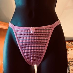 Thong” love” embroidery.